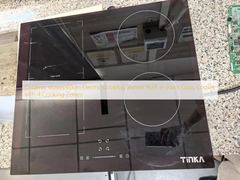 Estufas de cerámica 60cm Quemador eléctrico de cocina en vidrio negro Cocina con 4 zonas de cocción