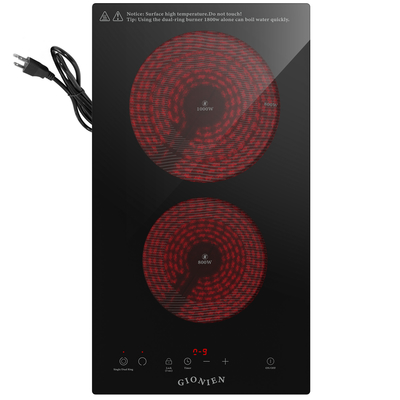 Cucina eléctrica 2 quemadores 110V ~ 120V 12 '' Estufas eléctricas 1800W